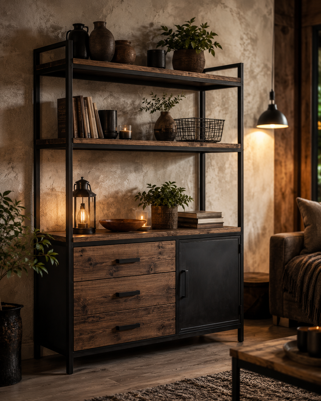 Industrial Living wohnlich gestalten: Licht, Farben und Textilien