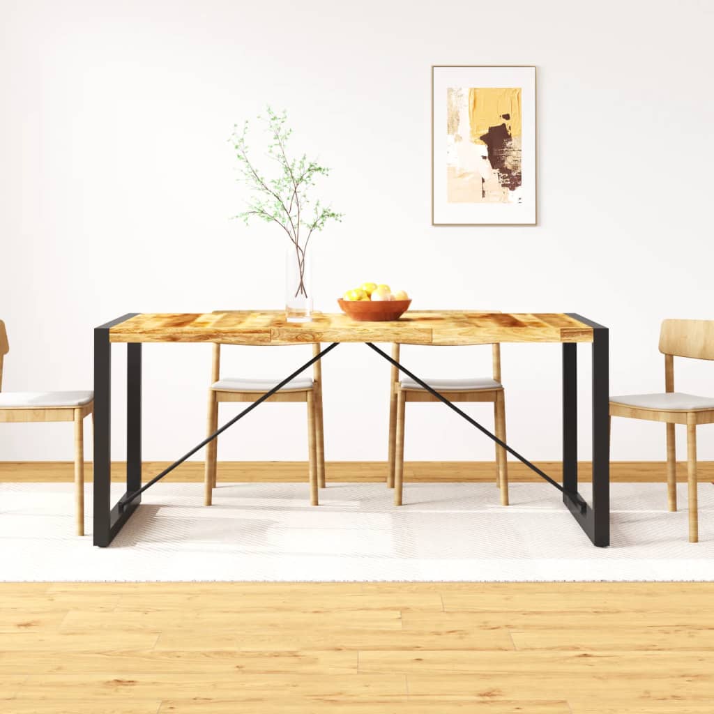 Esstisch 175X90X76 Cm Raues Massivholz Mango
