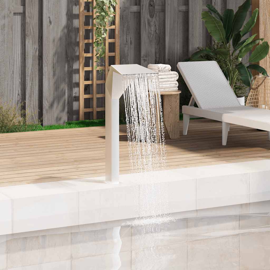 Pool-Wasserfall Edelstahl 63,5 X 29 X 51 Cm Silber