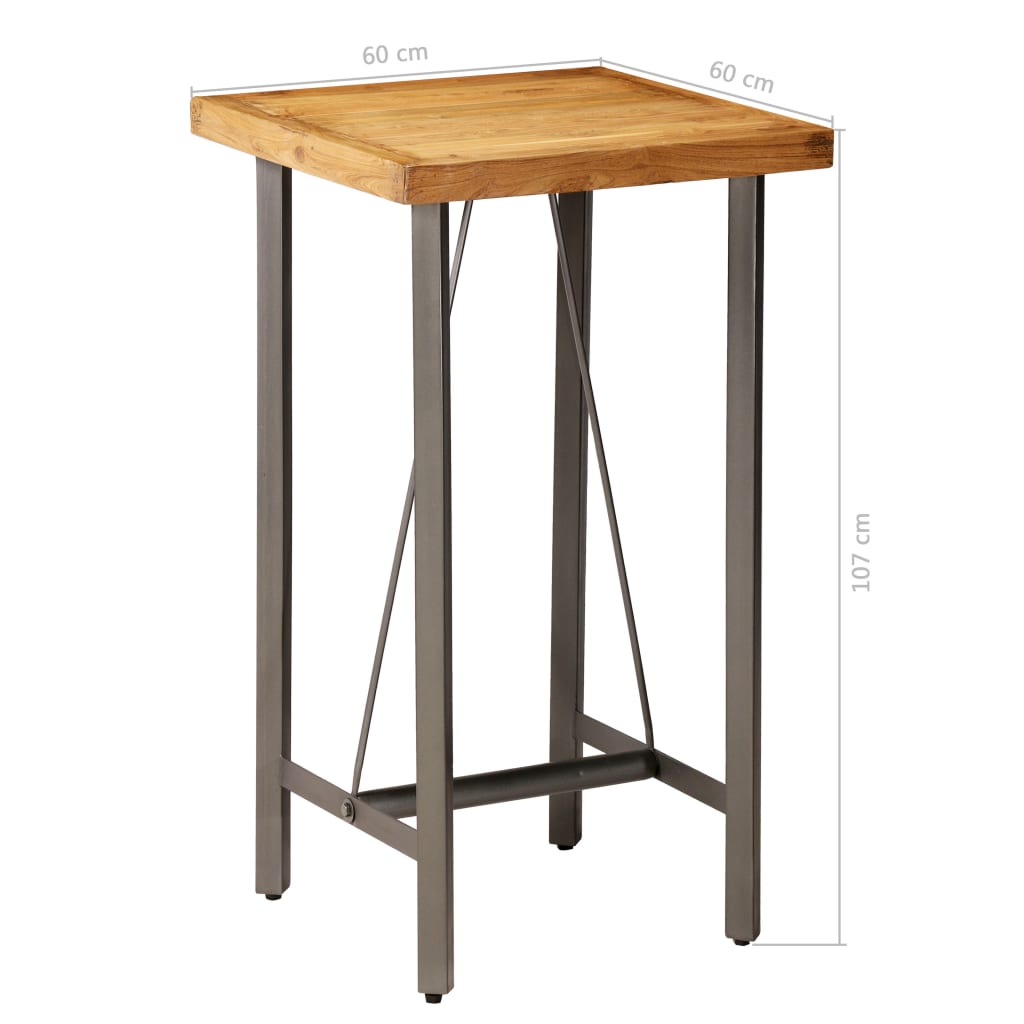 Bartisch Recyceltes Massivholz Teak