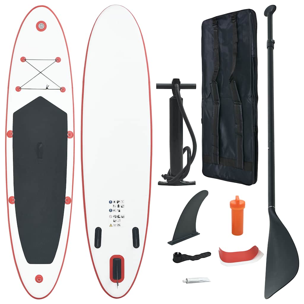 Sup-Board-Set Aufblasbar Und Weiß
