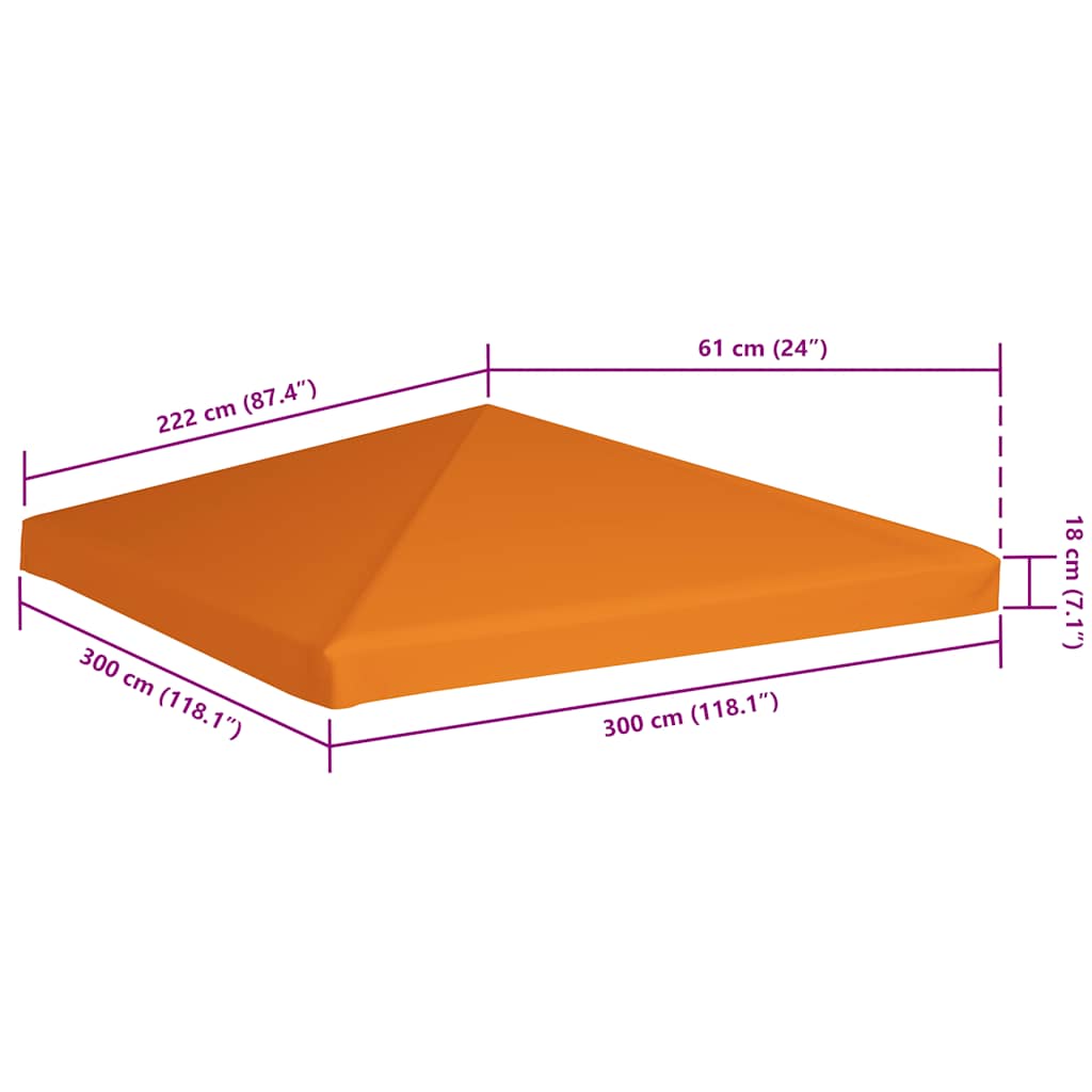 Pavillondach 310 G/M² 3X3 M