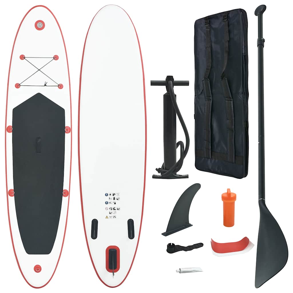 Sup-Board-Set Aufblasbar Und Weiß