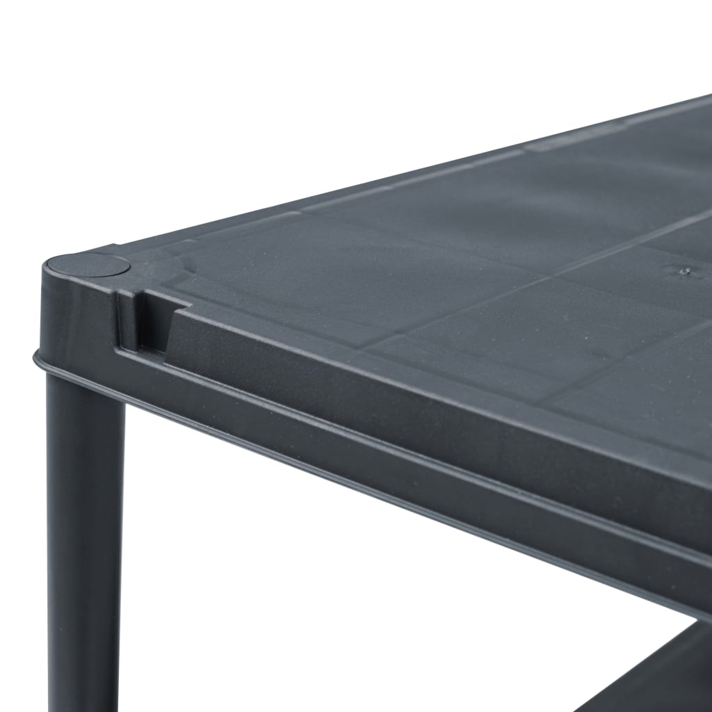 Lagerregal Schwarz 125 Kg Kunststoff