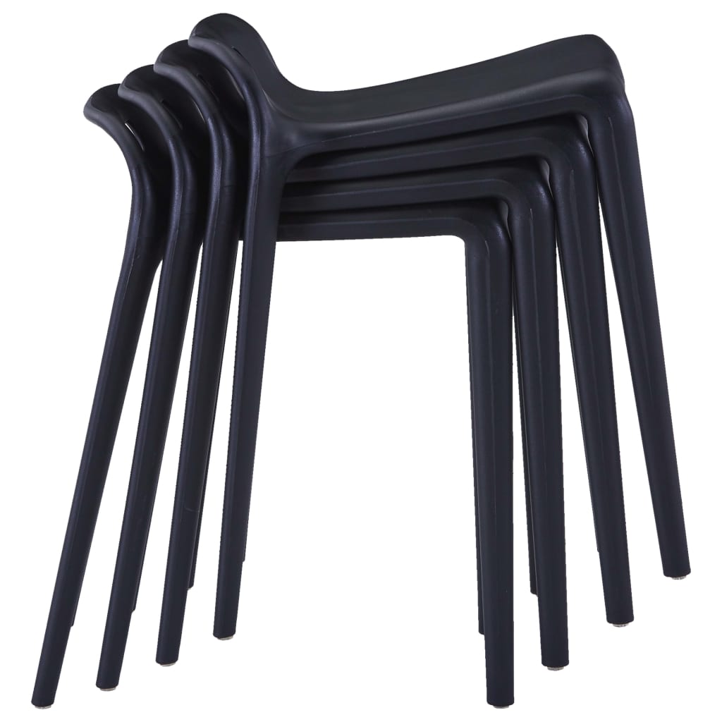 Stapelbare Hocker 4 Stk. Kunststoff