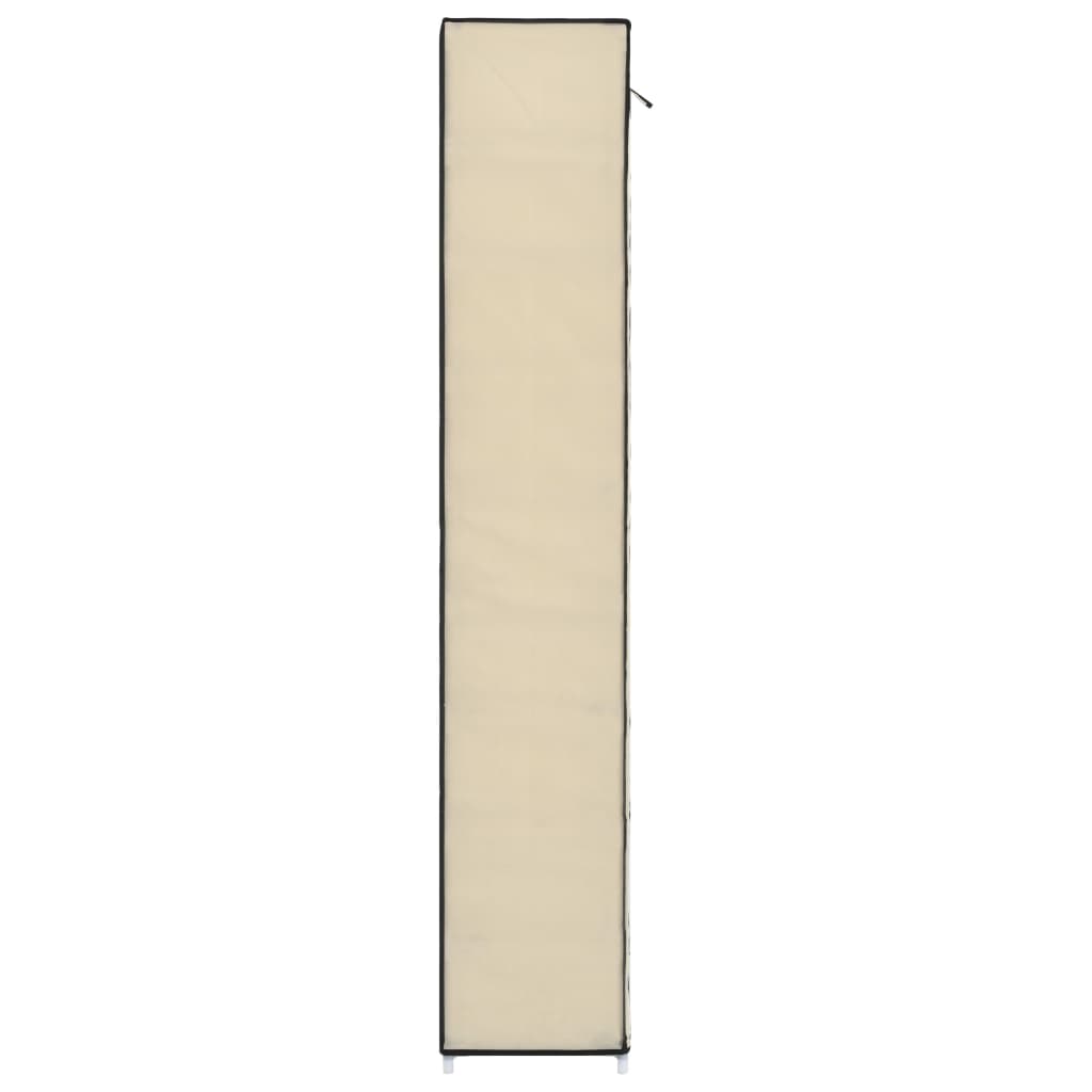 Schuhschrank Mit Abdeckung Weiß 57 X 29 X 162 Cm Stoff