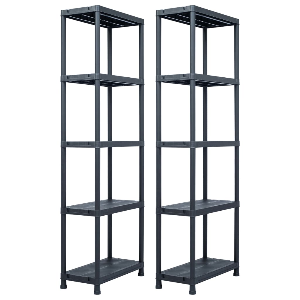 Lagerregal Schwarz 125 Kg Kunststoff