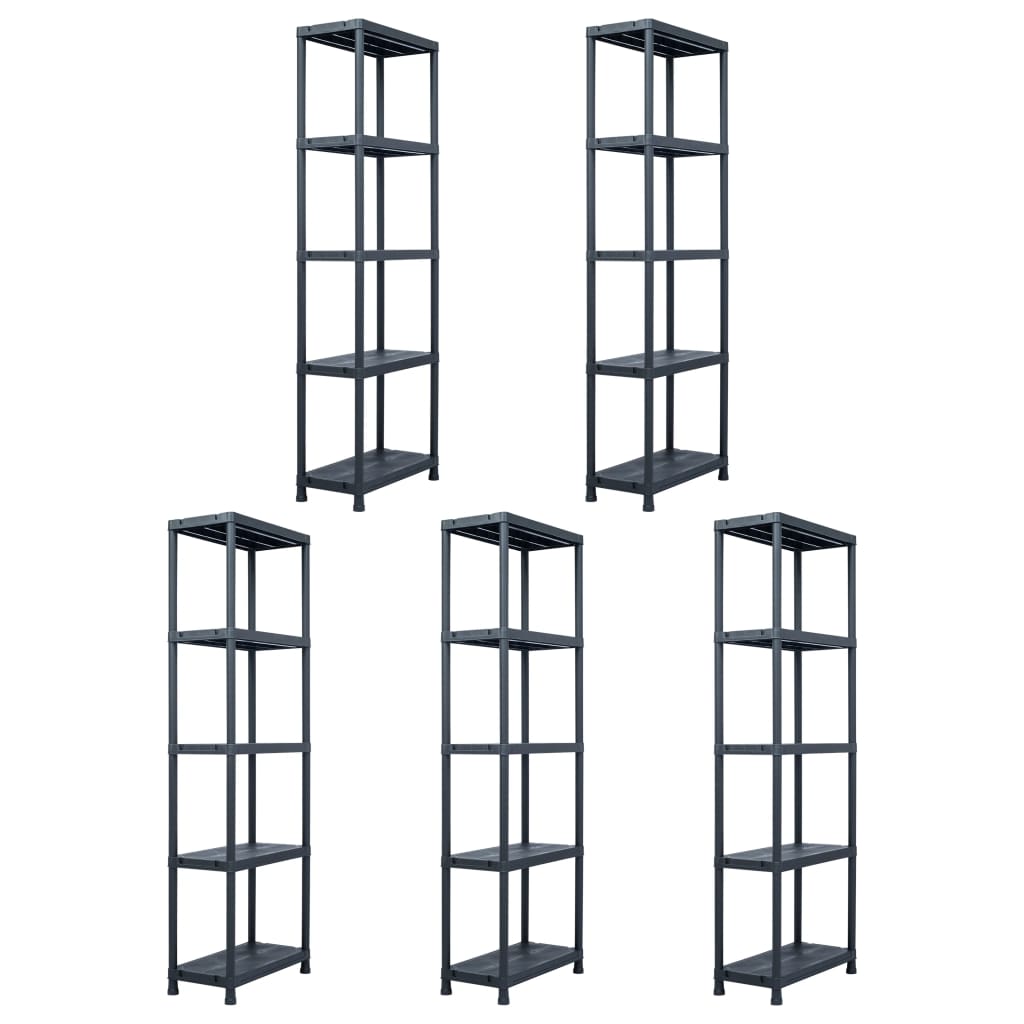 Lagerregal Schwarz 125 Kg Kunststoff