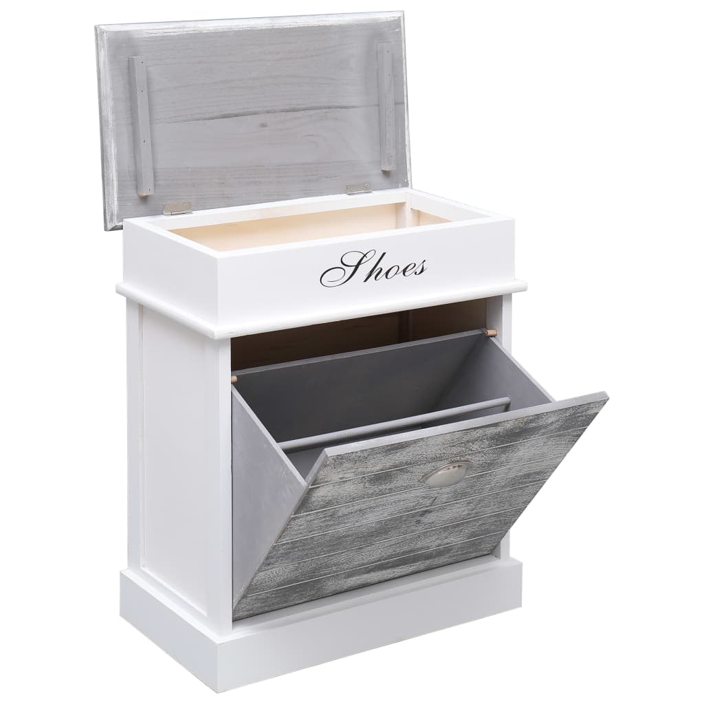 Schuhschrank 50 X 28 X 58 Cm Paulownia Holz
