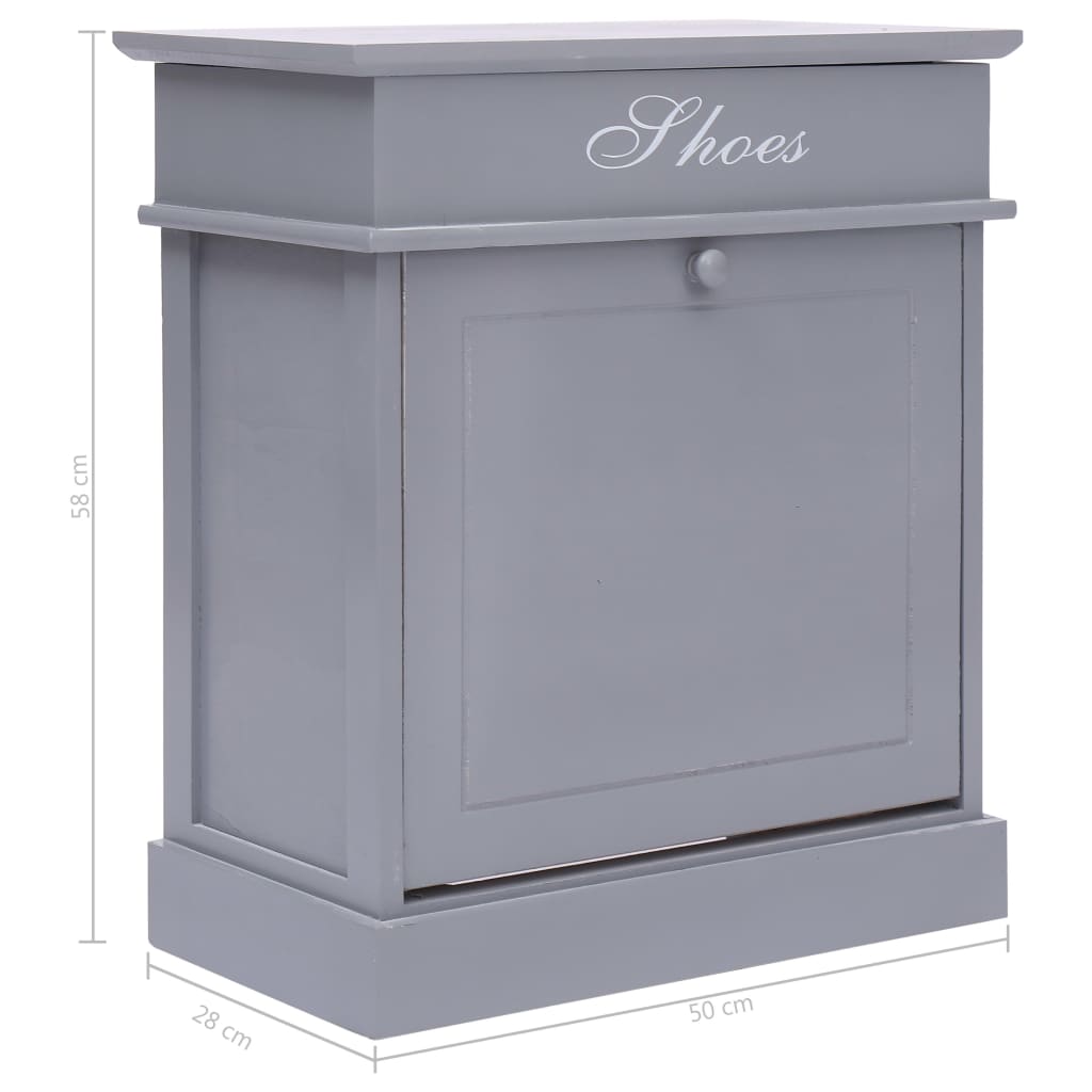Schuhschrank 50 X 28 X 58 Cm Paulownia Holz