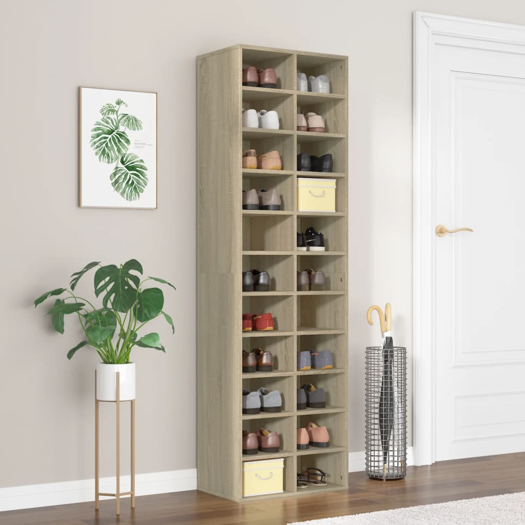 Schuhregal 54X34X183 Cm Holzwerkstoff