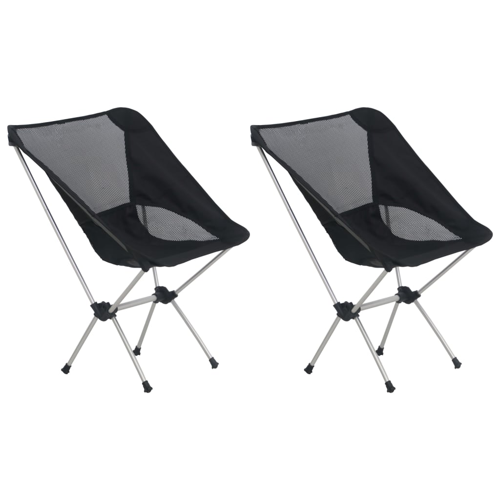 Klappbare Campingstühle 2 Stk. Mit Tragetasche 54X50X65 Cm Alu