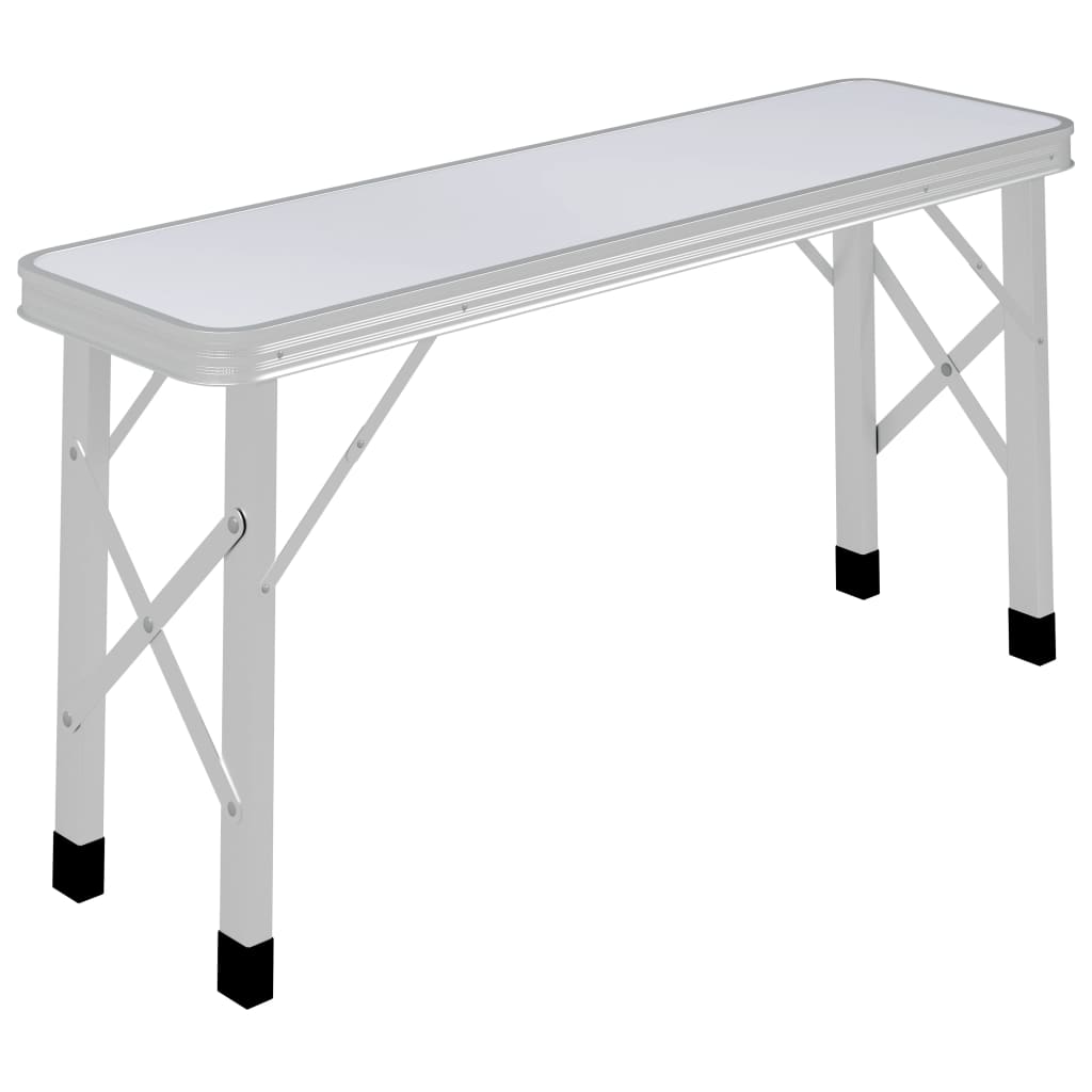 Klappbarer Campingtisch Mit 2 Sitzbänken Aluminium