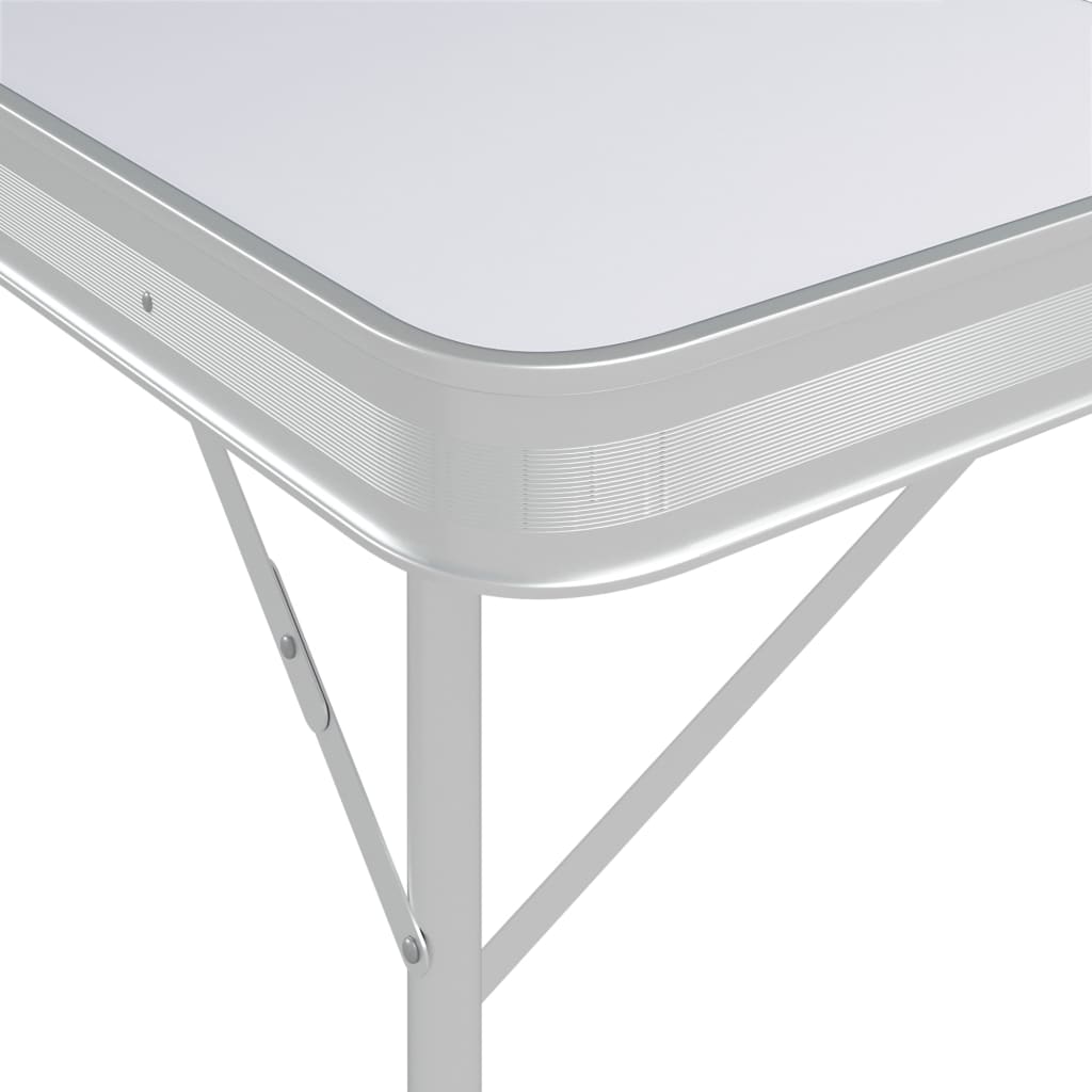 Klappbarer Campingtisch Mit 2 Sitzbänken Aluminium