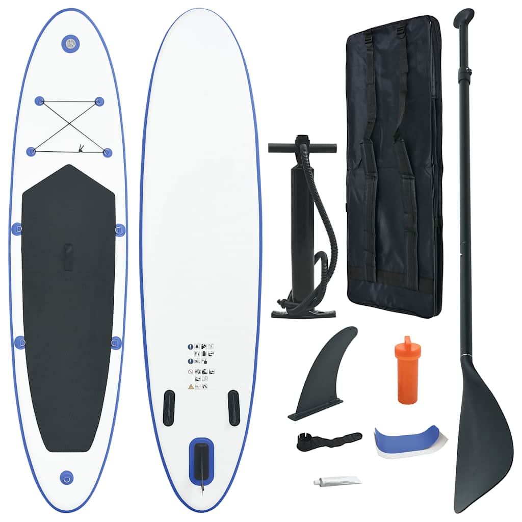 Sup-Board-Set Aufblasbar Und Weiß