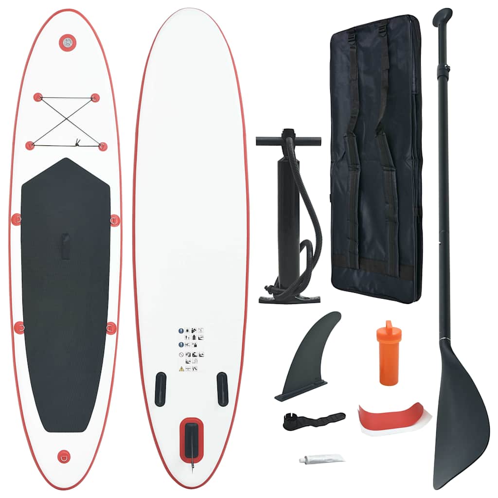 Sup-Board-Set Aufblasbar Und Weiß