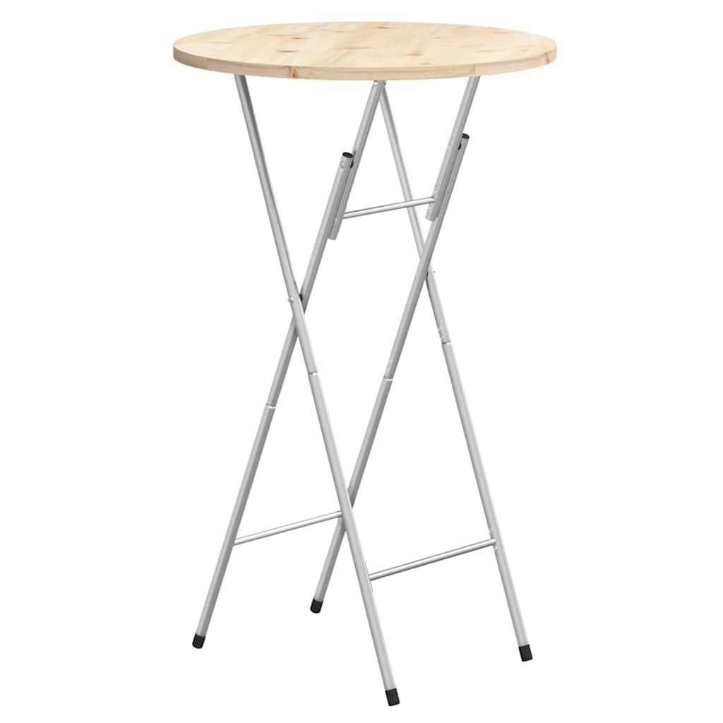 Bartisch-Gestell Klappbar Silbern 45X53X108 Cm Verzinkter Stahl