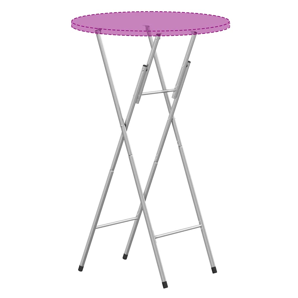 Bartisch-Gestell Klappbar Silbern 45X53X108 Cm Verzinkter Stahl