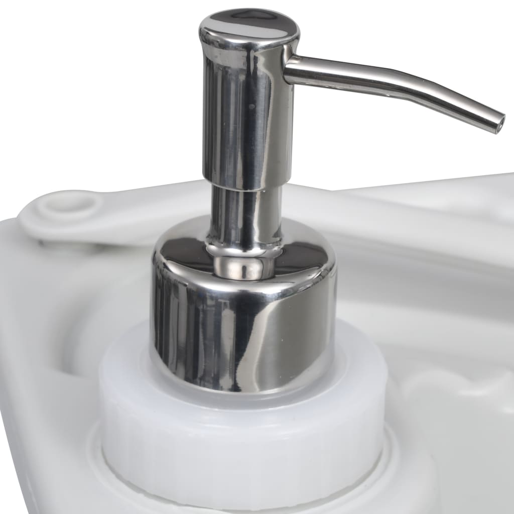 Campingtoilette Und Handwaschbecken Set Tragbar Grau