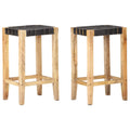 Barhocker 2 Stk. Echtleder