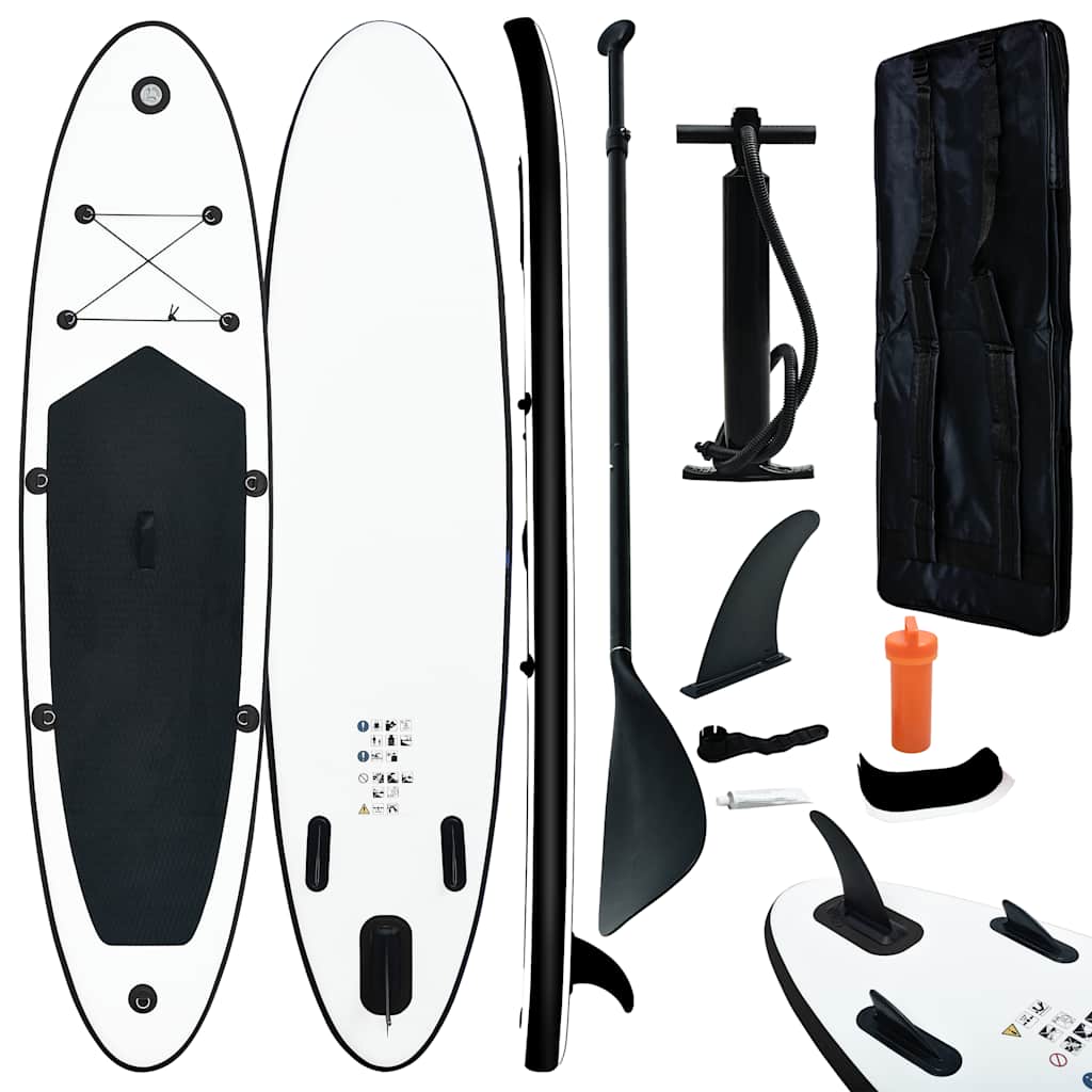 Sup-Board-Set Aufblasbar Und Weiß
