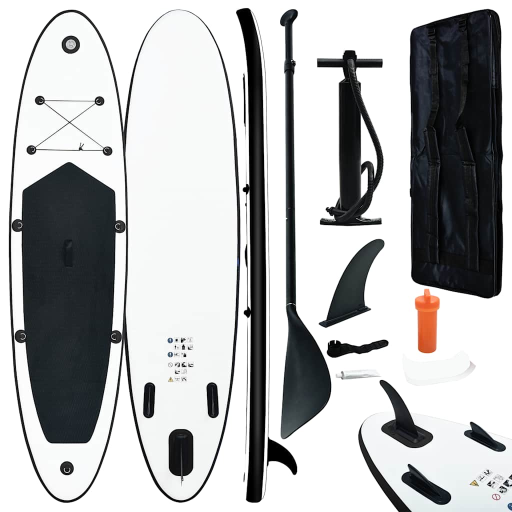 Sup-Board-Set Aufblasbar Und Weiß