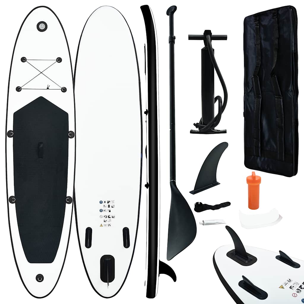 Sup-Board-Set Aufblasbar Und Weiß