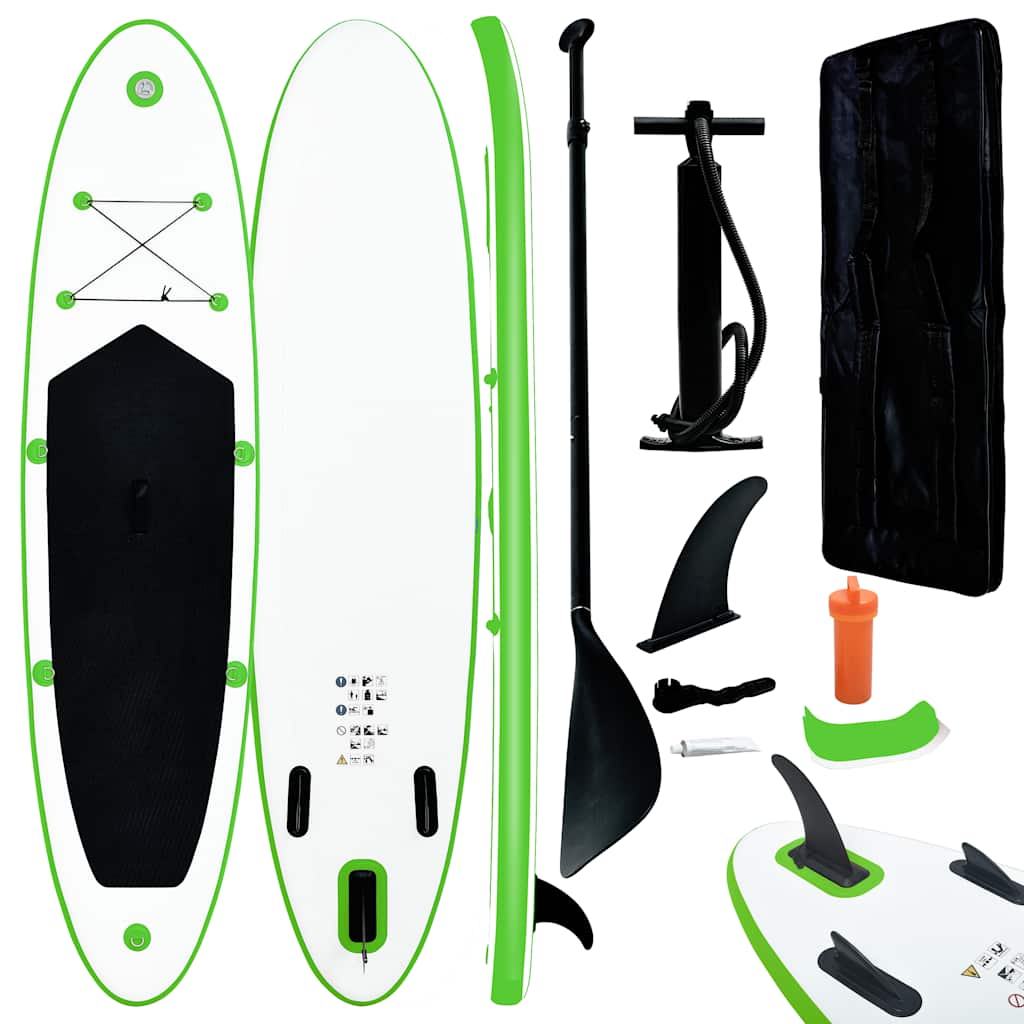 Sup-Board-Set Aufblasbar Und Weiß