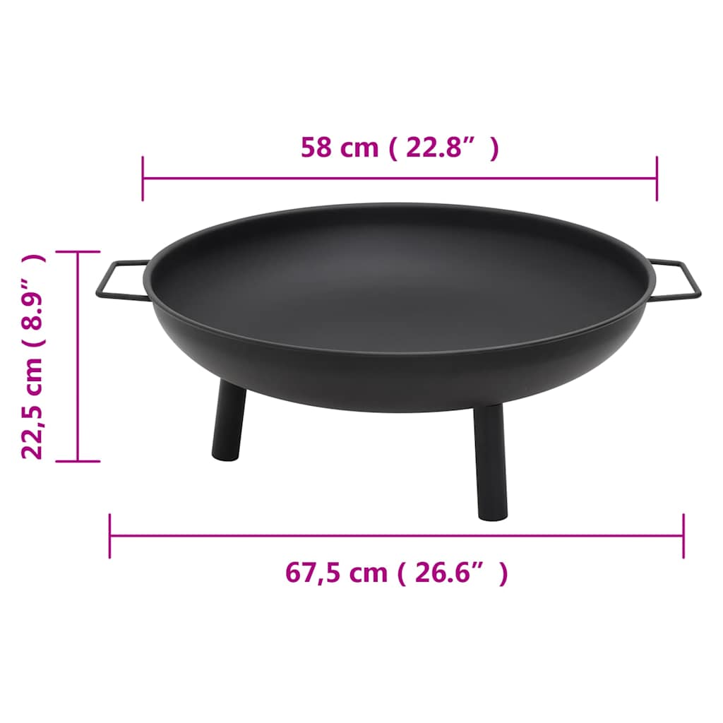 Feuerschale 67,5X58X22,5 Cm Stahl