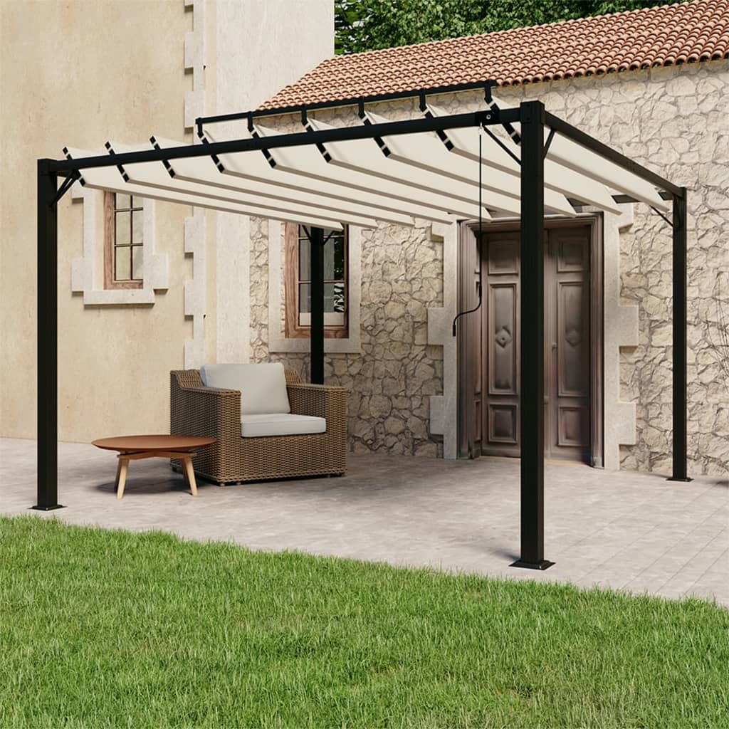 Gazebo Mit Lamellen-Dach 3 X 3 X 2,14 M