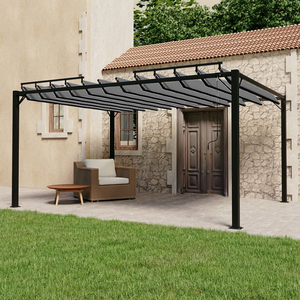 Gazebo Mit Lamellen-Dach 3 X 3 X 2,14 M