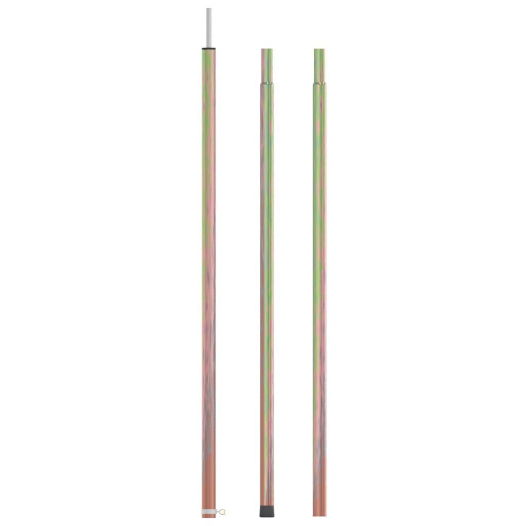 Teleskop-Zeltstangen 170-255 Cm 2 Stk. Verzinkter Stahl