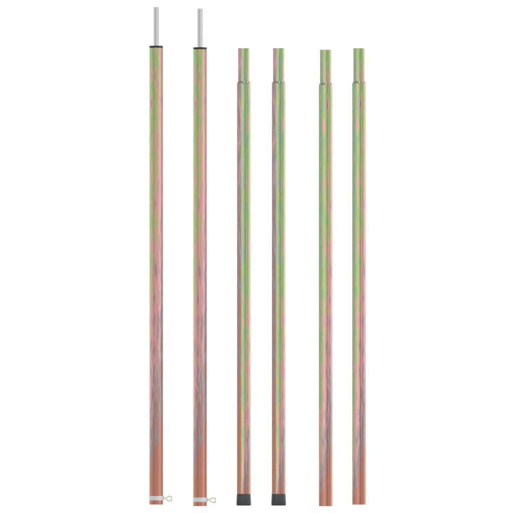 Teleskop-Zeltstangen 170-255 Cm 2 Stk. Verzinkter Stahl