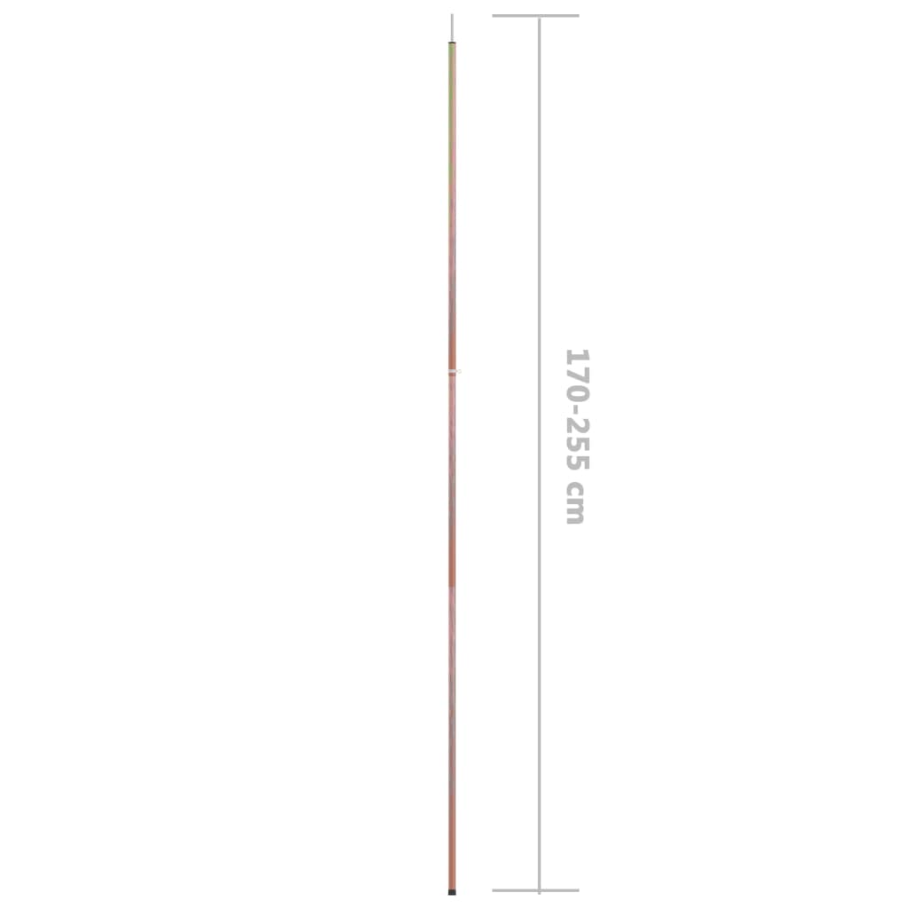 Teleskop-Zeltstangen 170-255 Cm 2 Stk. Verzinkter Stahl