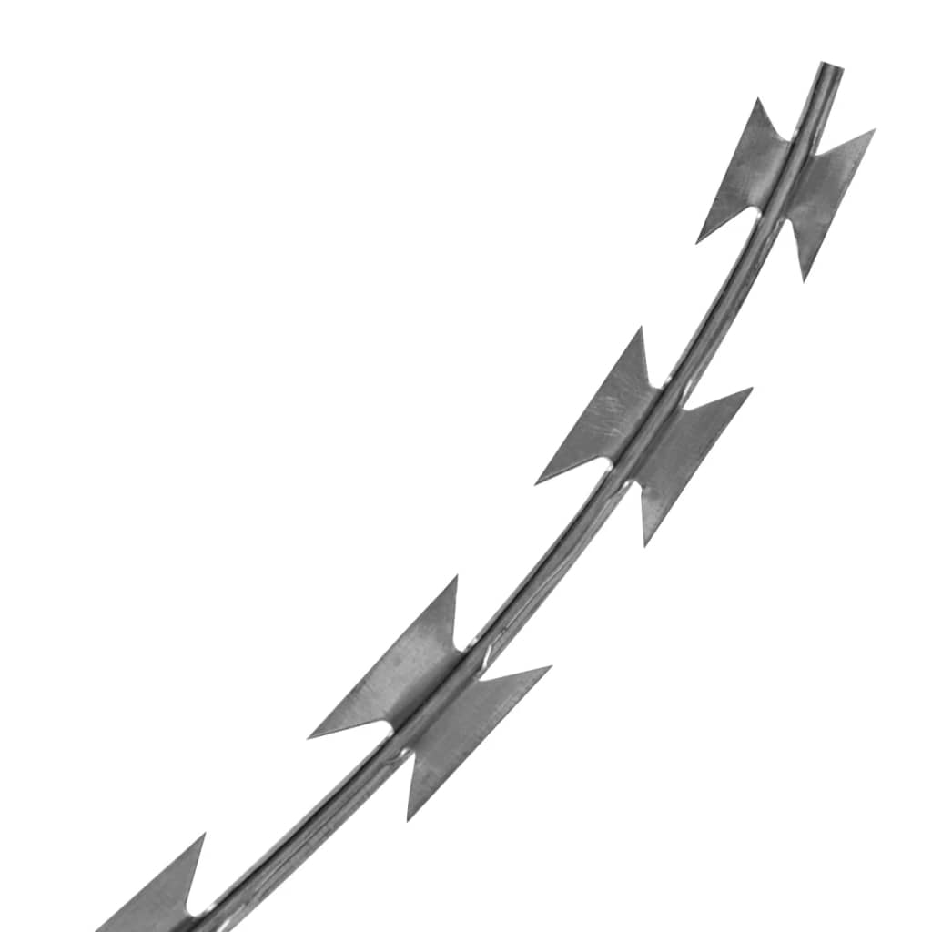 Stacheldraht 2 Stk. Concertina-Draht Verzinkter Stahl