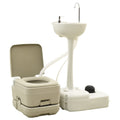 Campingtoilette 10+10L Und Handwaschbecken 20L Set Tragbar Grau