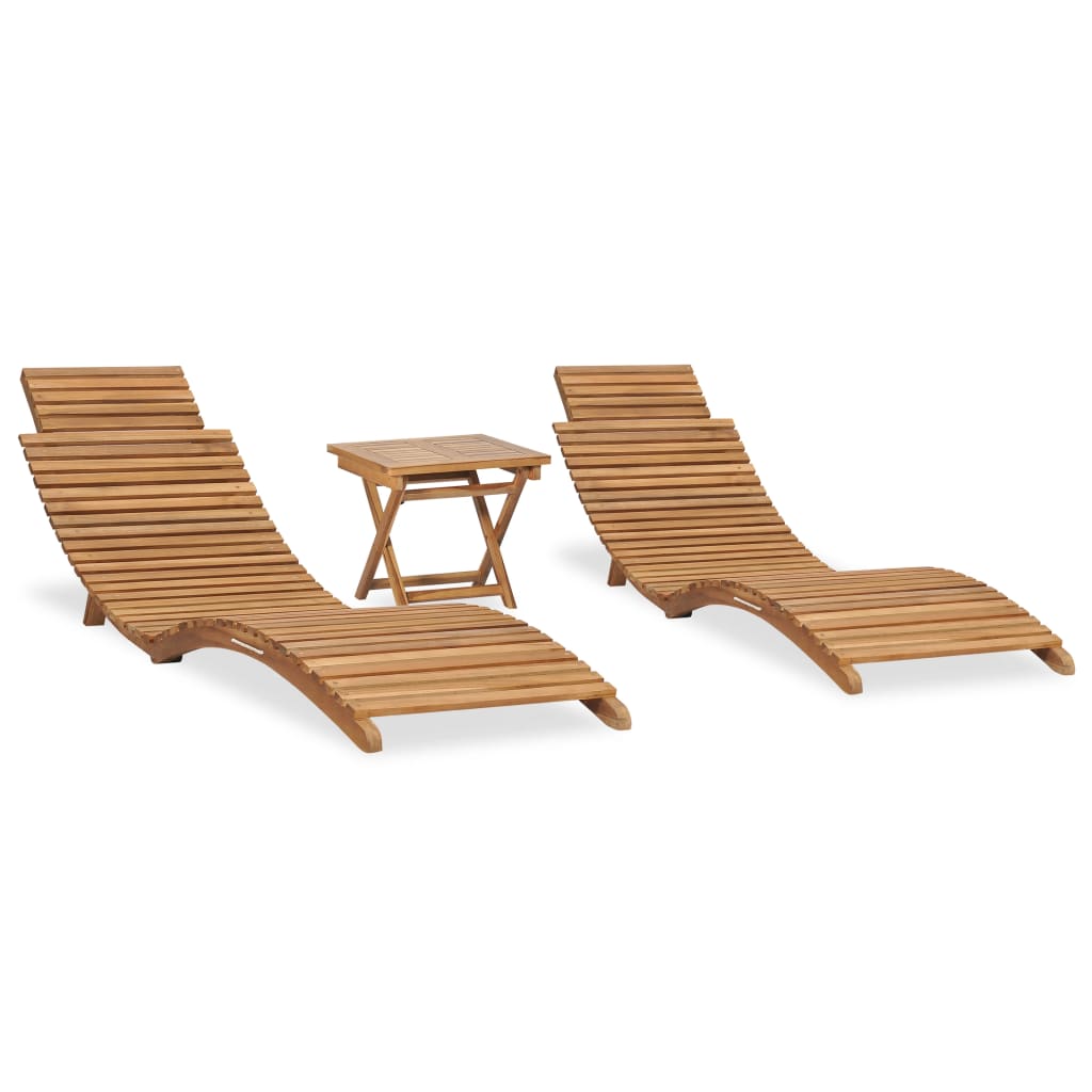 Sonnenliege Braun 198 X 55 X 58,5 Cm Massivholz Teak