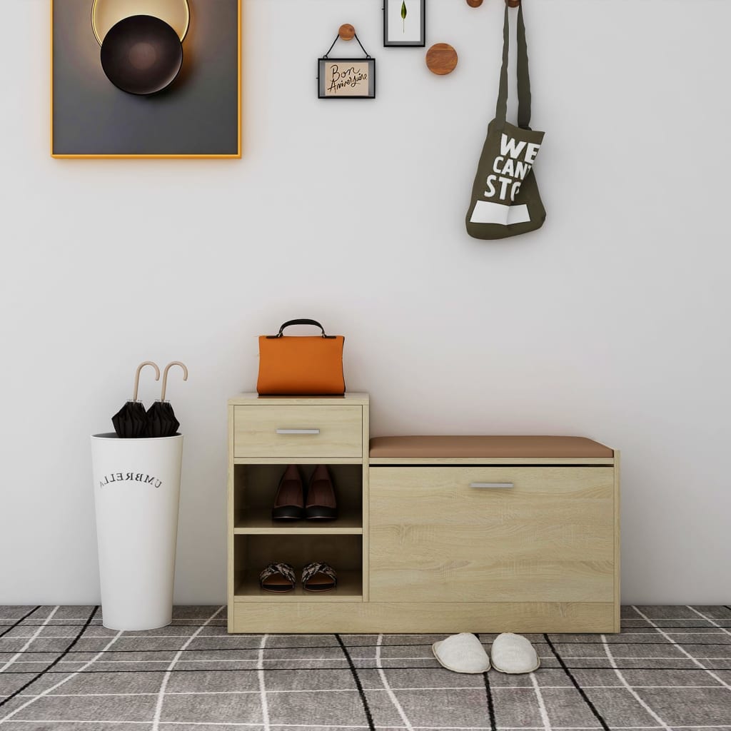Schuhbank 94,5X31X57 Cm Holzwerkstoff
