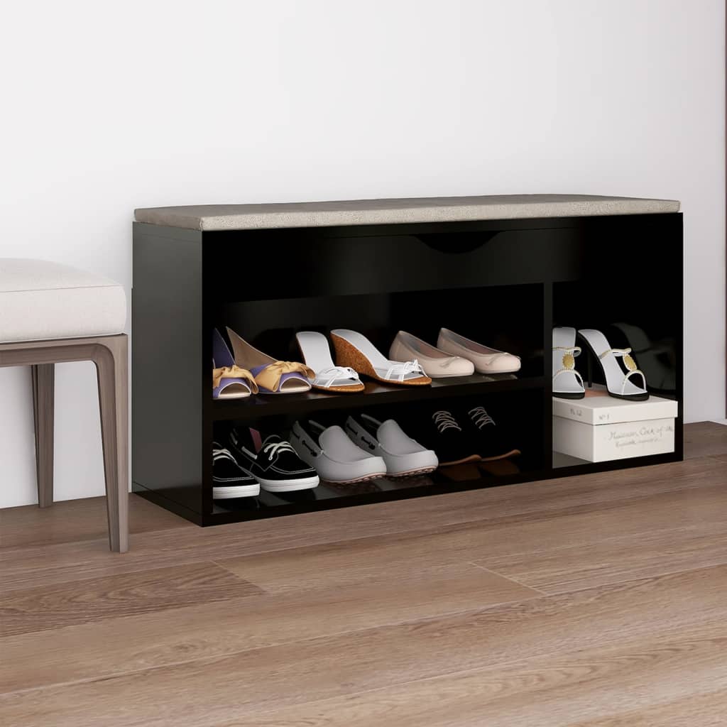 Schuhbank Mit Kissen 104X30X49 Cm Holzwerkstoff
