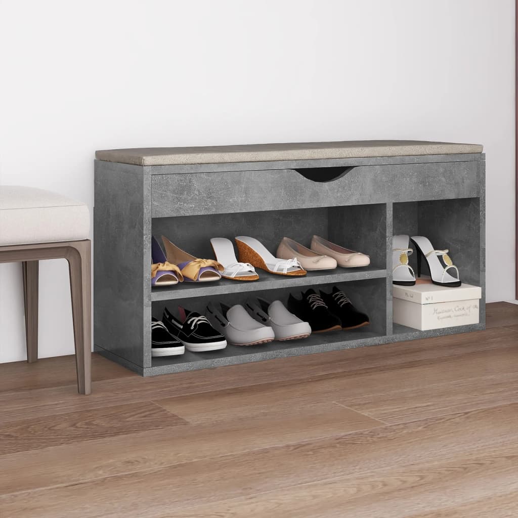 Schuhbank Mit Kissen 104X30X49 Cm Holzwerkstoff
