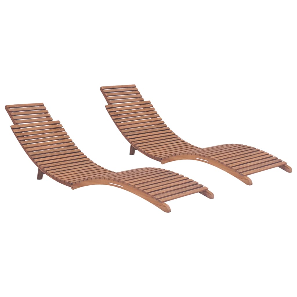 Sonnenliege Braun 198 X 55 X 58,5 Cm Massivholz Teak