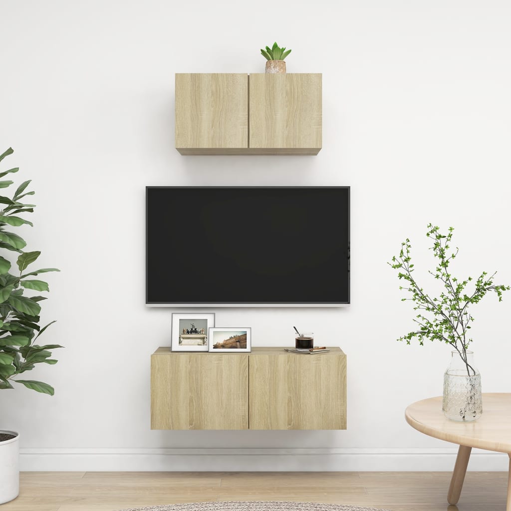 Tv-Schrankset 2 Pcs Holzwerkstoff