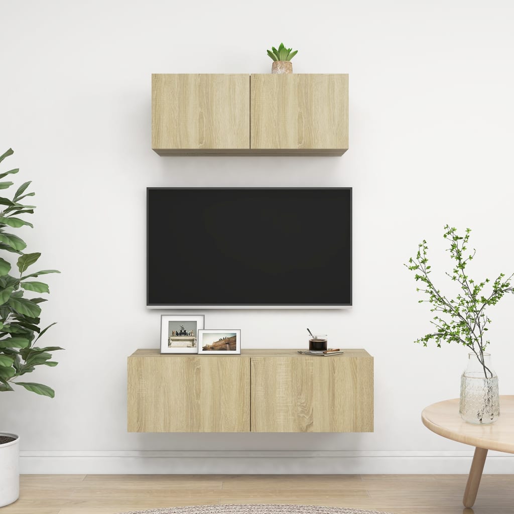 Tv-Schrankset 2 Pcs Holzwerkstoff
