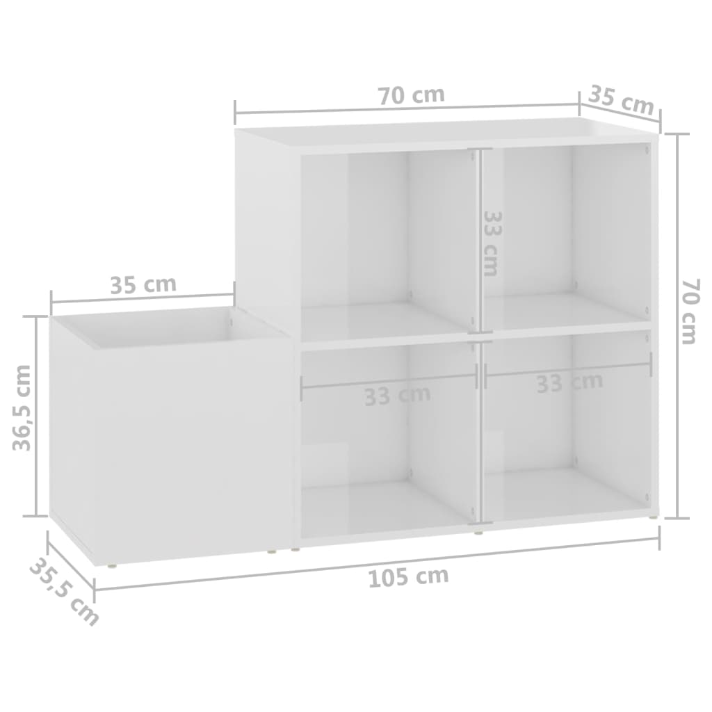 Flur-Schuhschrank 105X35,5X70 Cm Holzwerkstoff