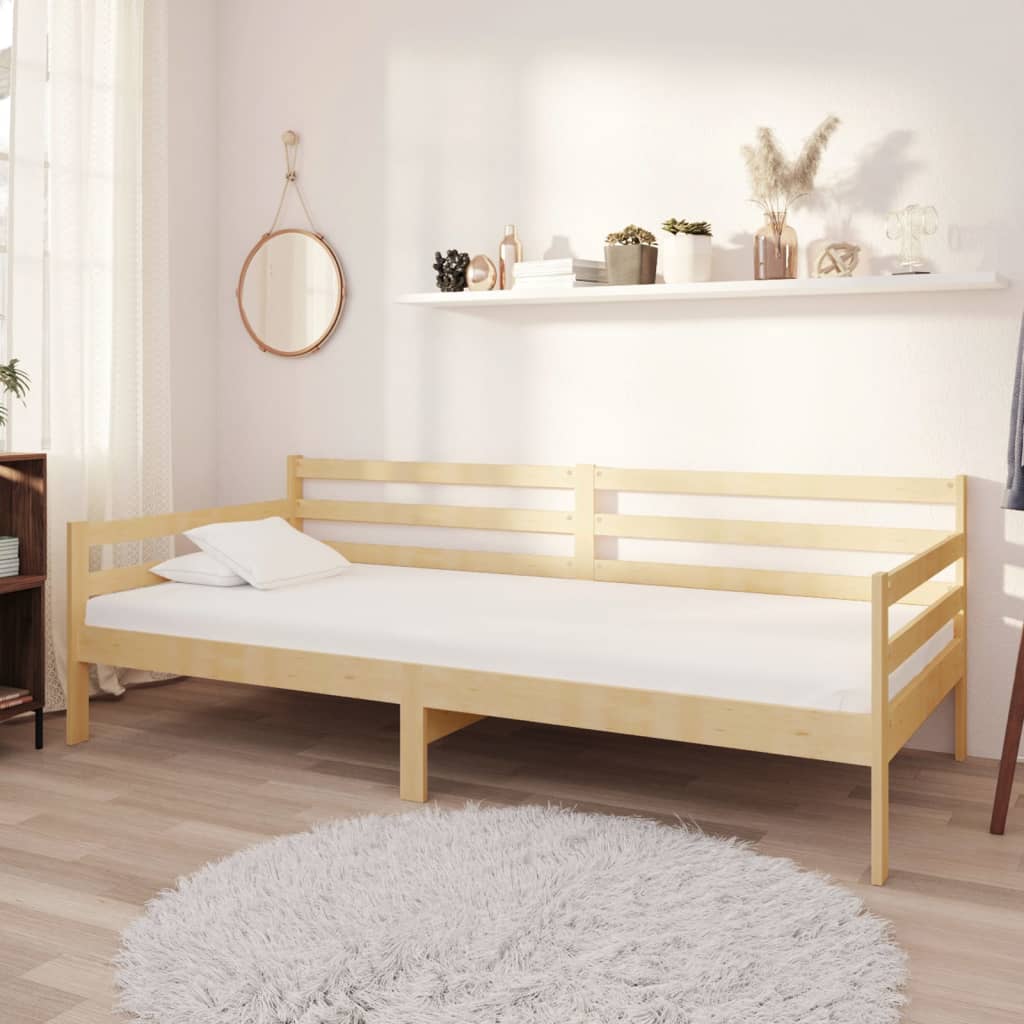 Tagesbett Mit Kopfteil Massives Kiefernholz