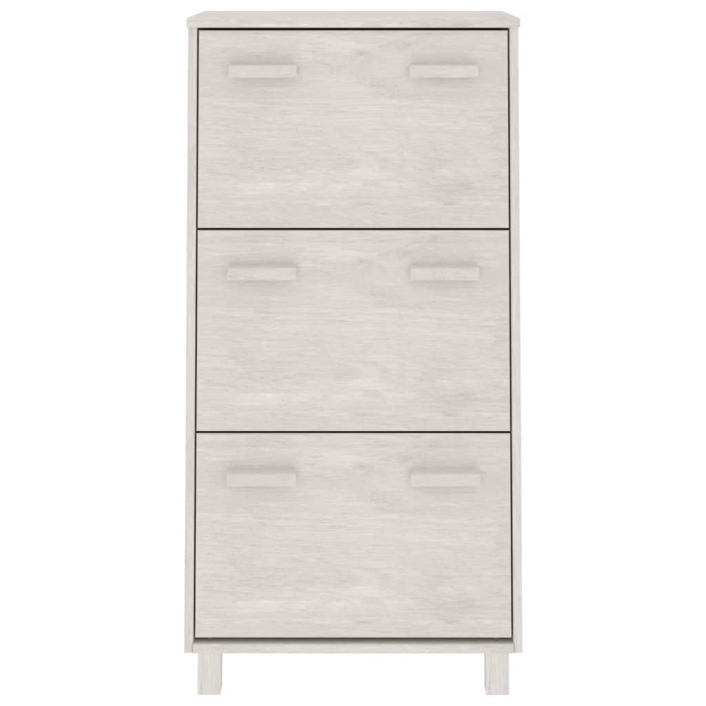 Schuhschrank Hamar 59,5X35X117 Cm Massivholz Kiefer
