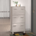 Schuhschrank Hamar 59,5X35X117 Cm Massivholz Kiefer