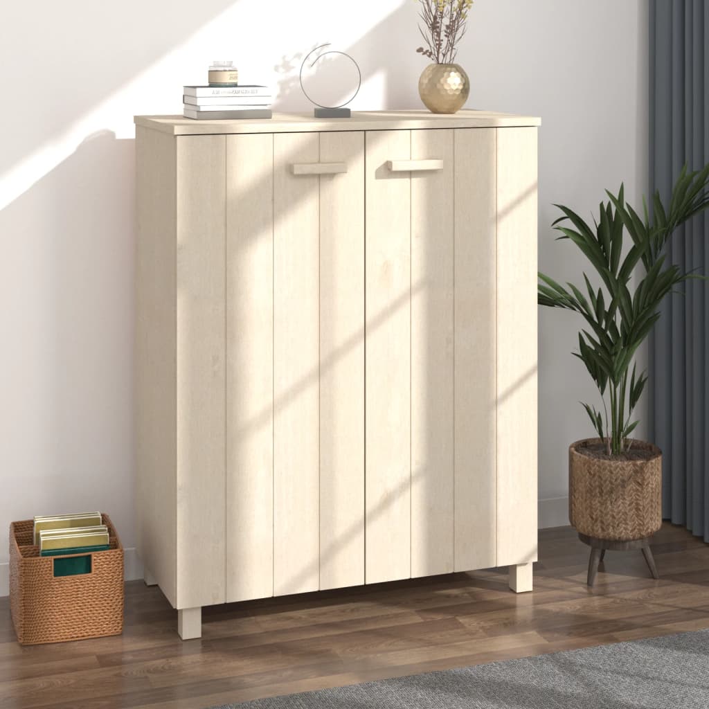 Schuhschrank Hamar 85X40X108 Cm Massivholz Kiefer