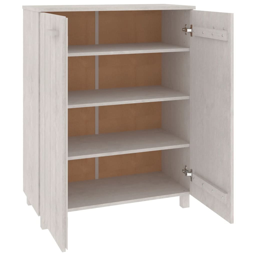 Schuhschrank Hamar 85X40X108 Cm Massivholz Kiefer