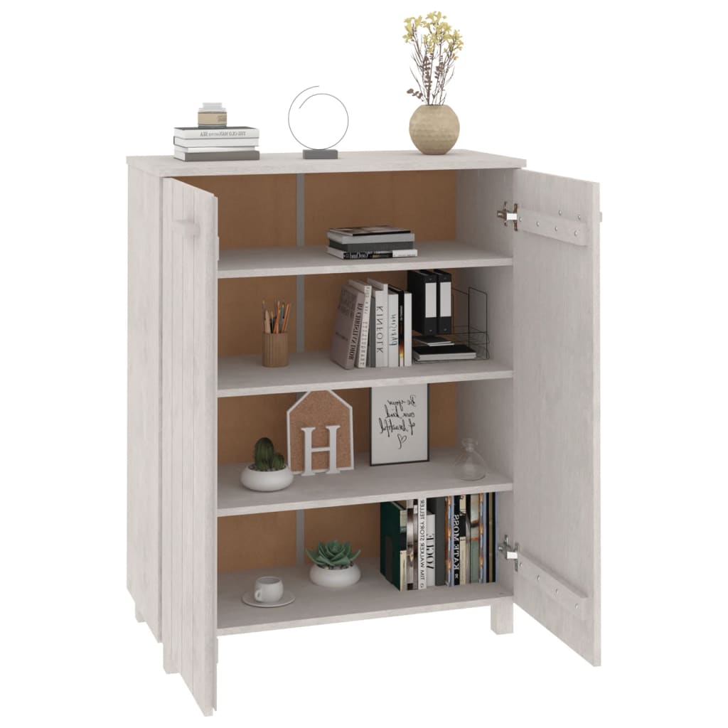 Schuhschrank Hamar 85X40X108 Cm Massivholz Kiefer